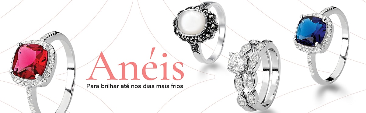 Anéis com pedra 