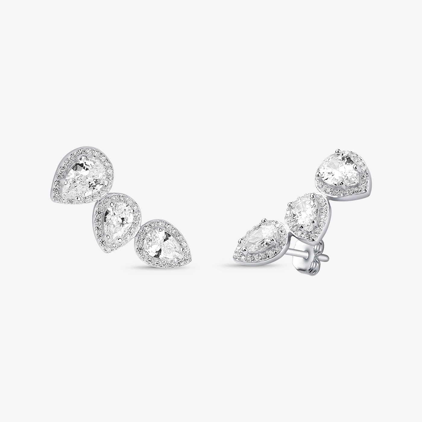 Brincos pequenos, médio, grande, ear cuff, pérola, com zircônia, cravejado, clic, trio de brincos 